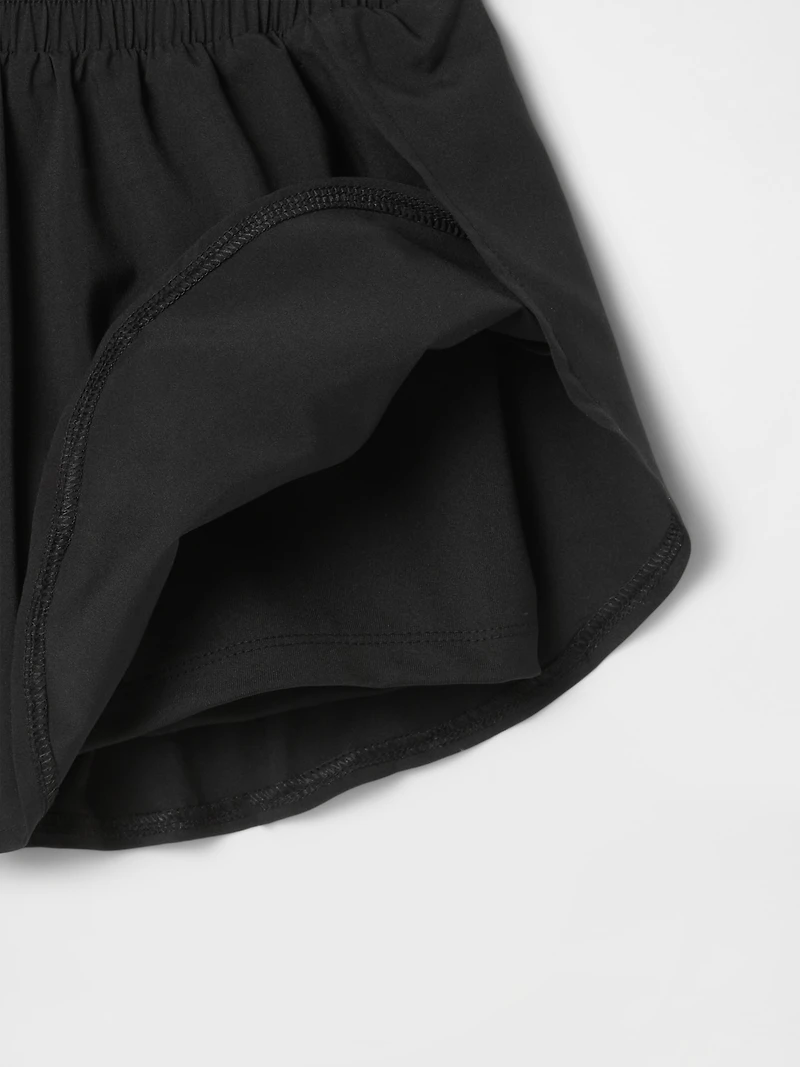 Kids Quick-Dry Butterfly-Hem Run Shorts