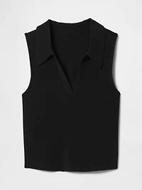 Rib Sweater Crop Tank Top