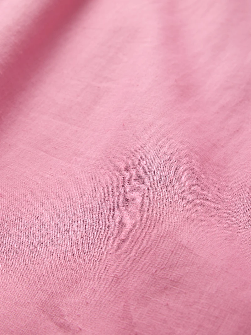 Linen-Blend Mini Shift Dress