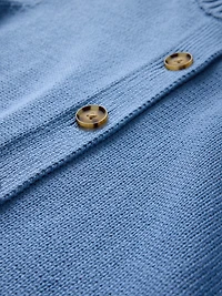 100% Cotton Crewneck Cardigan