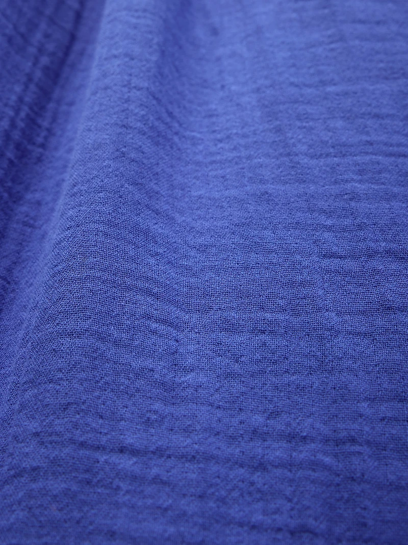 Cotton Gauze Easy Barrel Pants