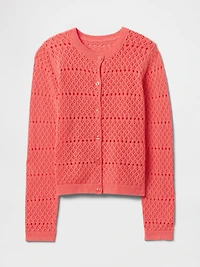 Girls Pointelle Cardigan
