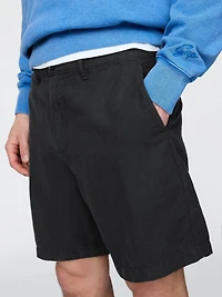 8" Linen-Cotton Shorts