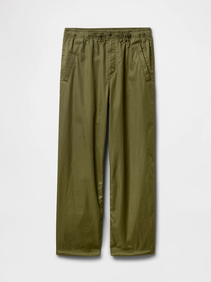 Twill Parachute Baggy Pants