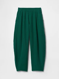 Cotton Gauze Easy Barrel Pants