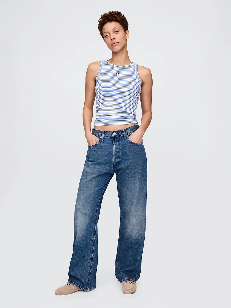 Modern Rib Logo Halter Top