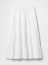 Cotton Gauze Tiered Maxi Skirt