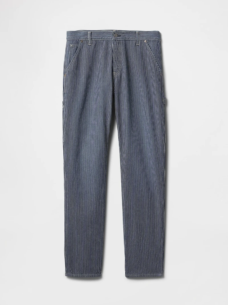 UltraSoft Denim Stripe Straight Carpenter Jeans