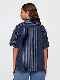 Kids Relaxed Indigo Stripe Shirt