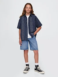 Kids Relaxed Indigo Stripe Shirt