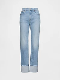 High Rise Cuffed '90s Slim Straight Jeans