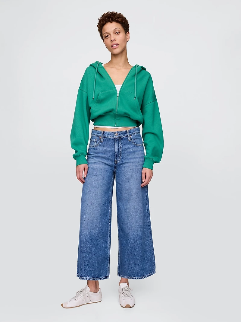 Mid Rise UltraSoft Baggy Crop Jeans