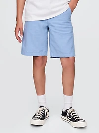 Kids 8" Linen-Cotton Shorts