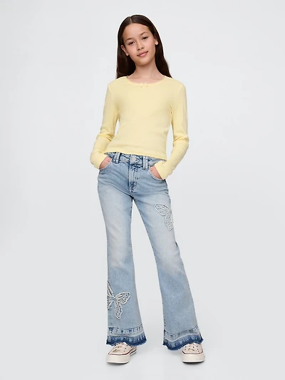 Kids High Rise '70s Flare Jeans