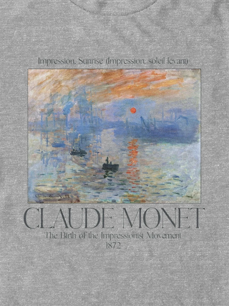 Monet Sunrise Oversized Graphic T-Shirt
