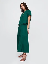 Cotton Gauze Dolman Shirt