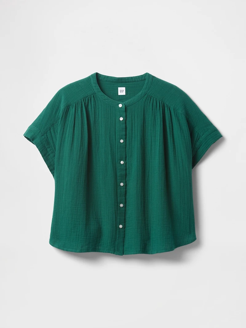 Cotton Gauze Dolman Shirt