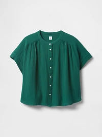 Cotton Gauze Dolman Shirt