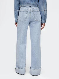 High Rise Stride Wide-Leg Jeans
