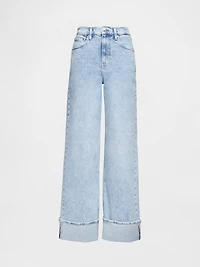 High Rise Stride Wide-Leg Jeans