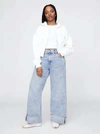 High Rise Stride Wide-Leg Jeans