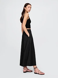 Poplin Maxi Skirt