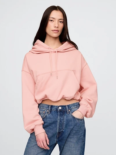 Heavyweight French Terry Crop Bubble Hoodie