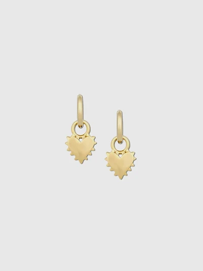 HART Two Tone Spikey Heart Huggies