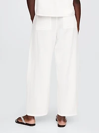 Cotton Gauze Easy Barrel Pants