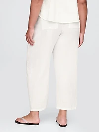 Cotton Gauze Easy Barrel Pants