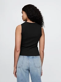 Modern Rib High-Neck Top