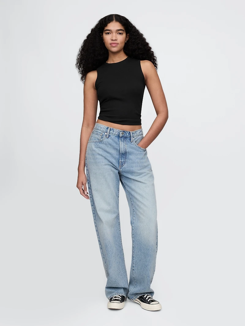 Modern Rib High-Neck Top