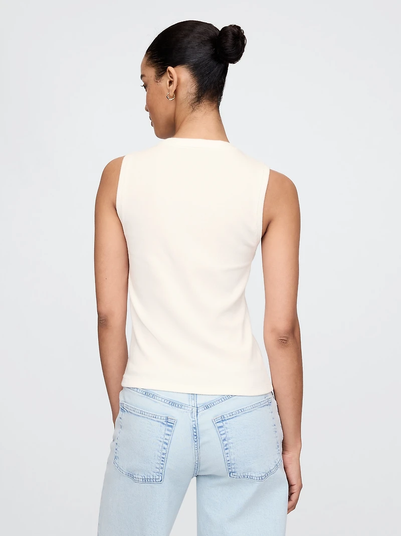 Modern Rib High-Neck Top