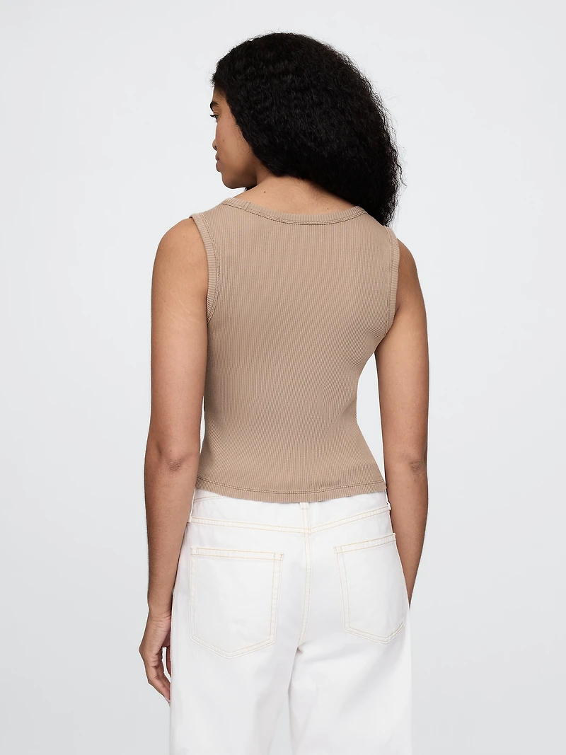 Rib Scoop Tank Top