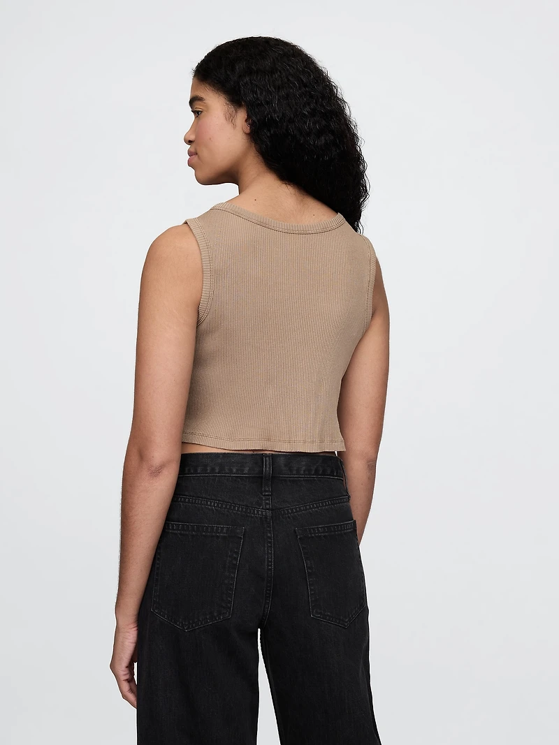 Rib Crop Tank Top