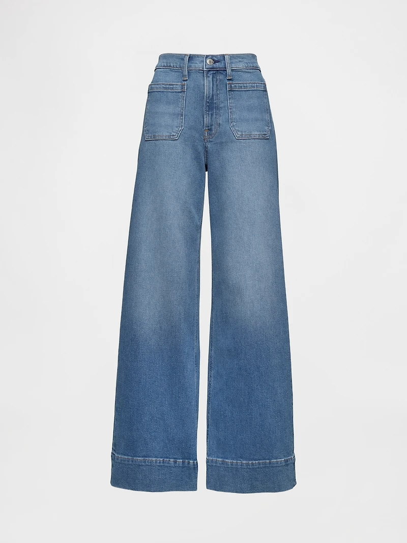 High Rise Stride Wide-Leg Jeans