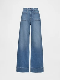 High Rise Stride Wide-Leg Jeans