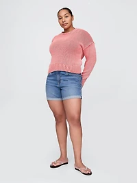 5" Mid Rise Denim Girlfriend Shorts
