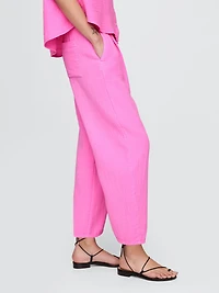 Cotton Gauze Easy Barrel Pants