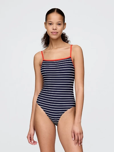 Square-Neck One-Piece Swimsuit