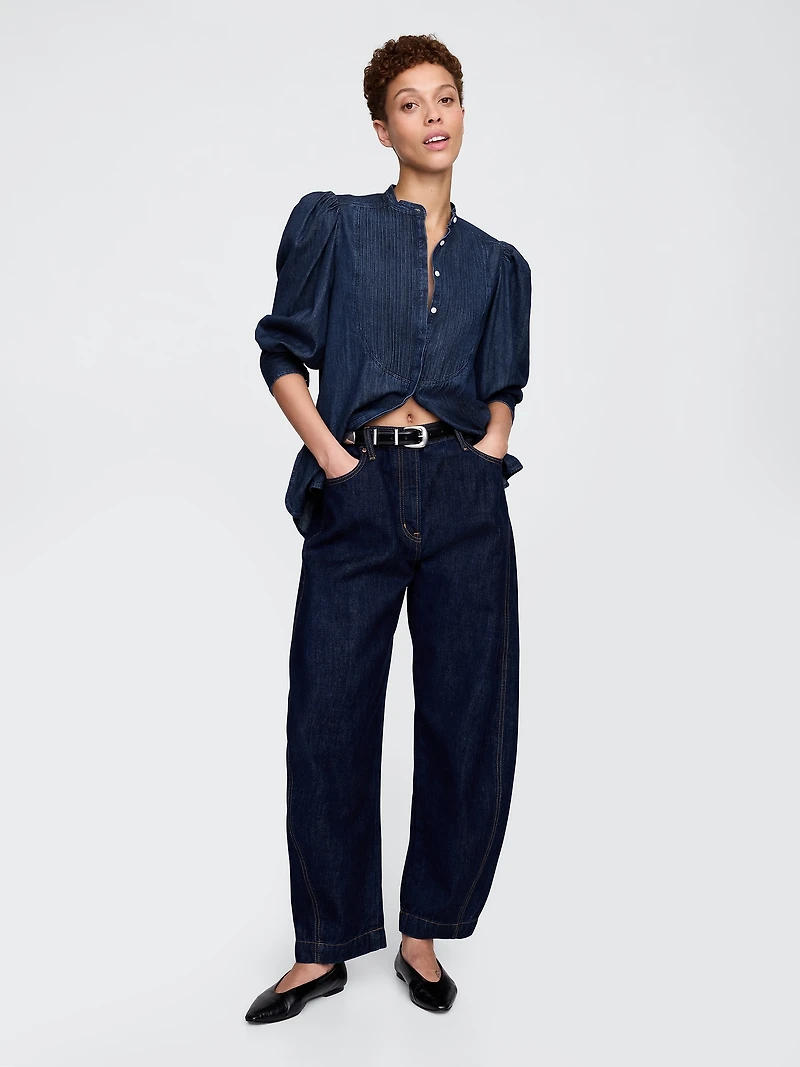 Gap × HFR Puff-Sleeve Denim Shirt by N'gai