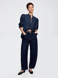 Gap × HFR Puff-Sleeve Denim Shirt by N'gai