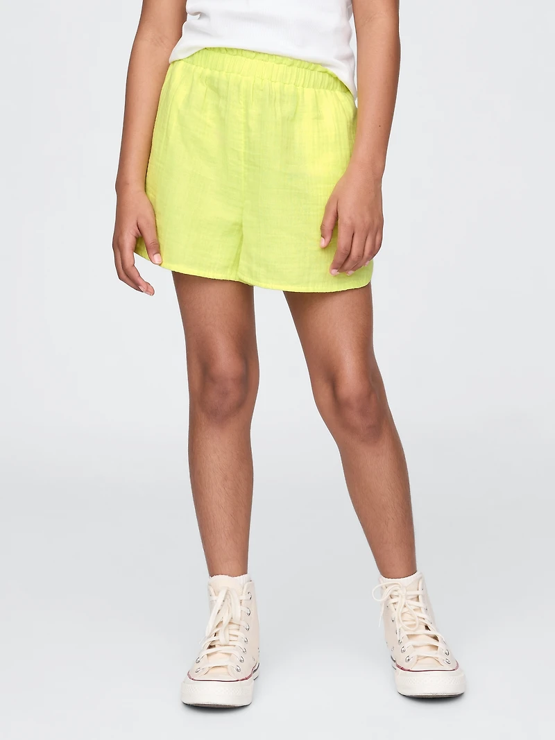 Kids Crinkle Gauze Easy Shorts