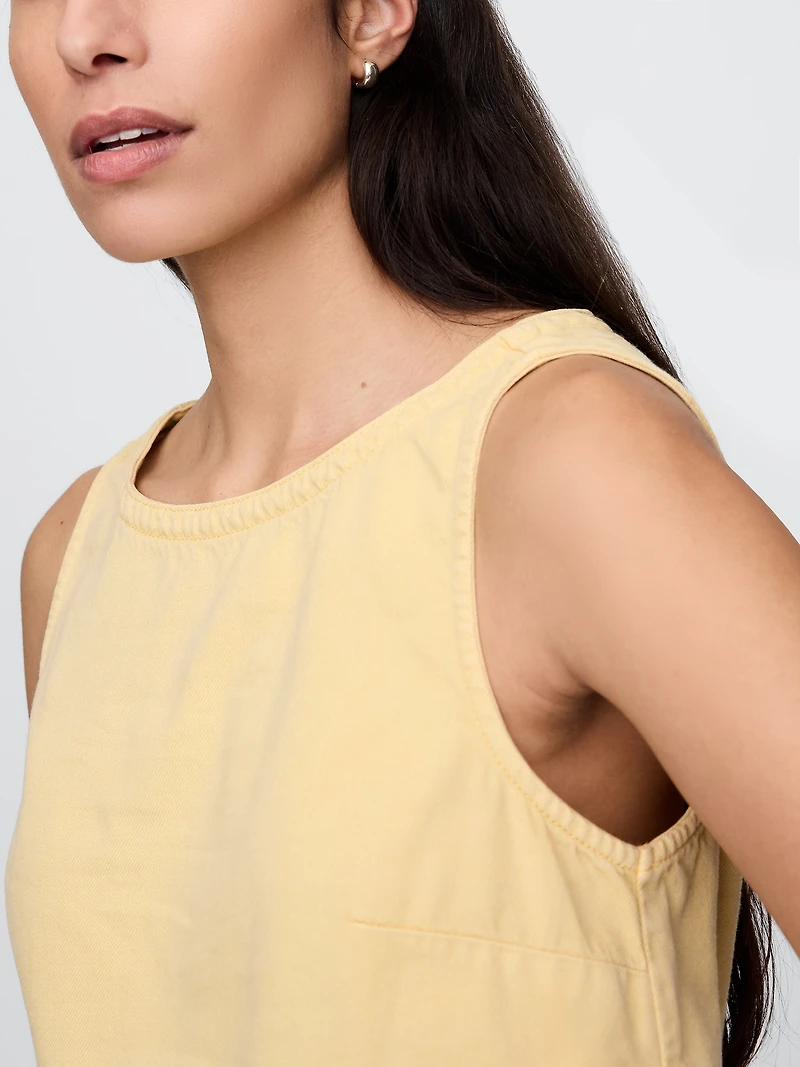UltraSoft Denim Shell Tank Top