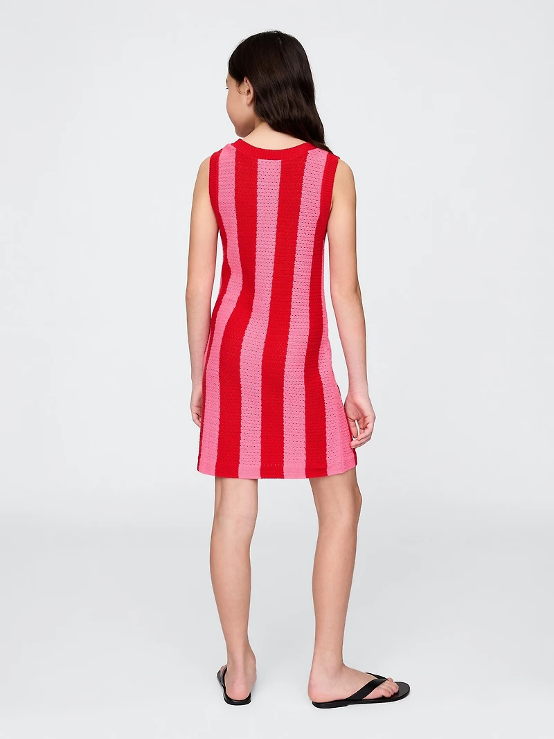 Kids Crochet Stripe Dress