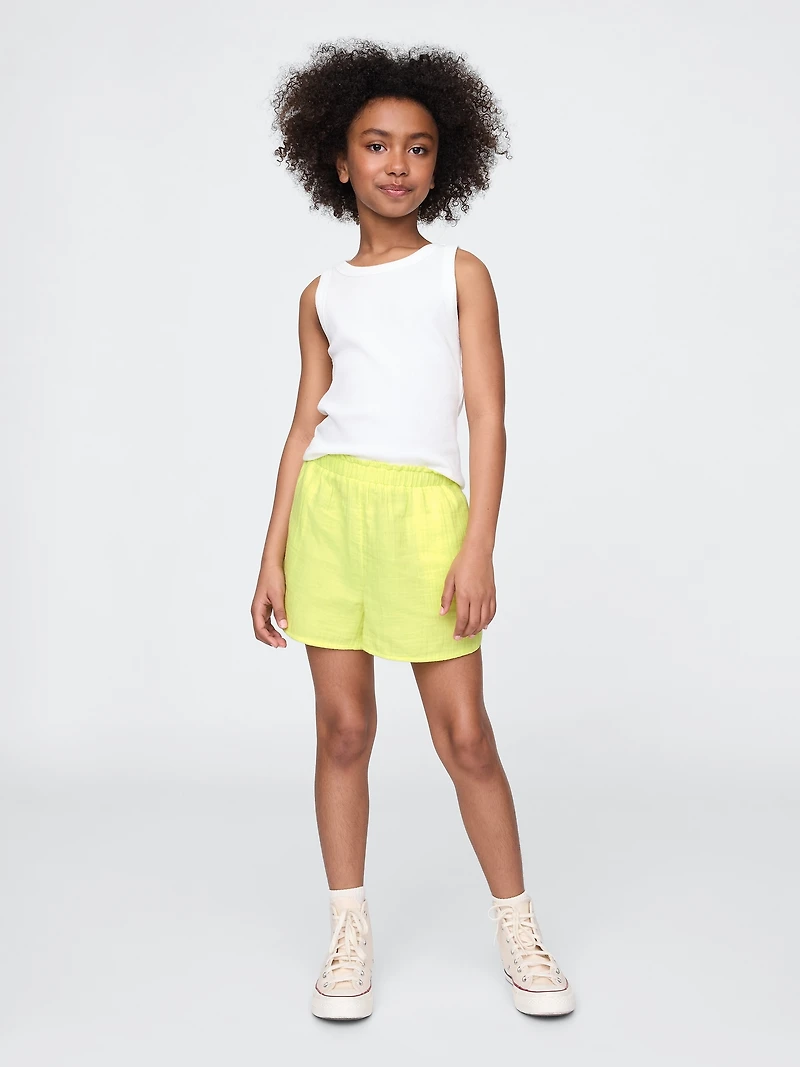 Kids Crinkle Gauze Easy Shorts