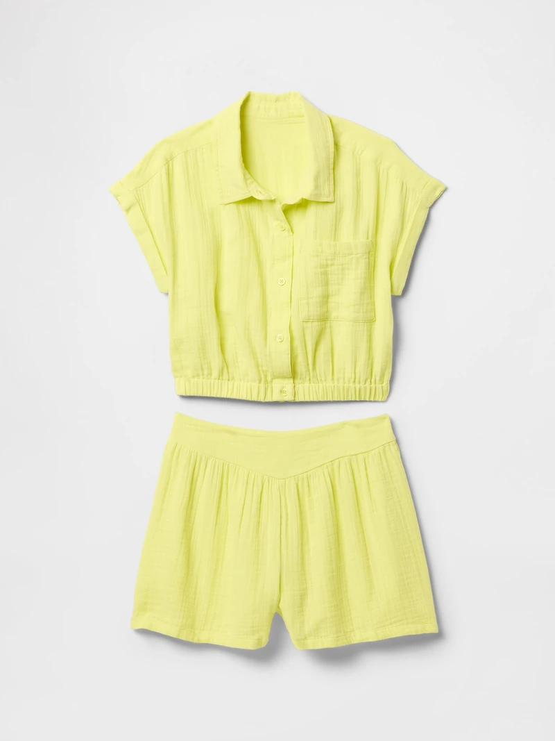 Kids Crinkle Gauze Outfit Set