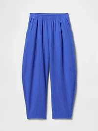 Cotton Gauze Easy Barrel Pants