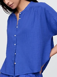 Cotton Gauze Dolman Shirt