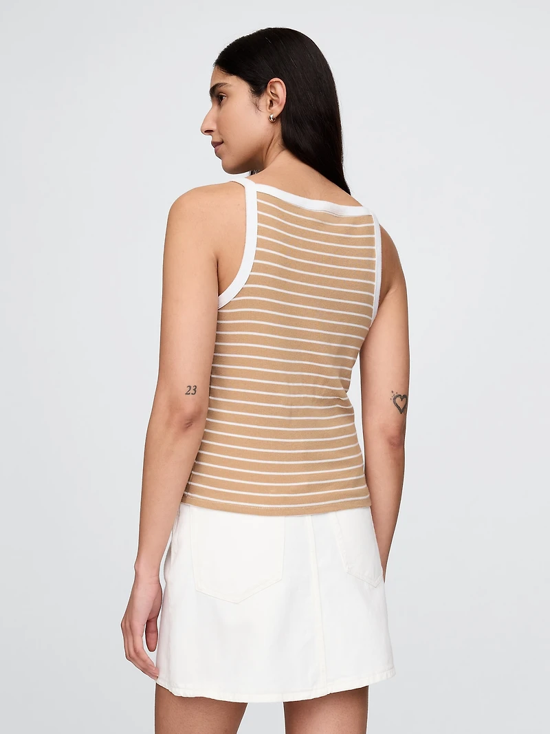 Modern Apron-Neck Tank Top
